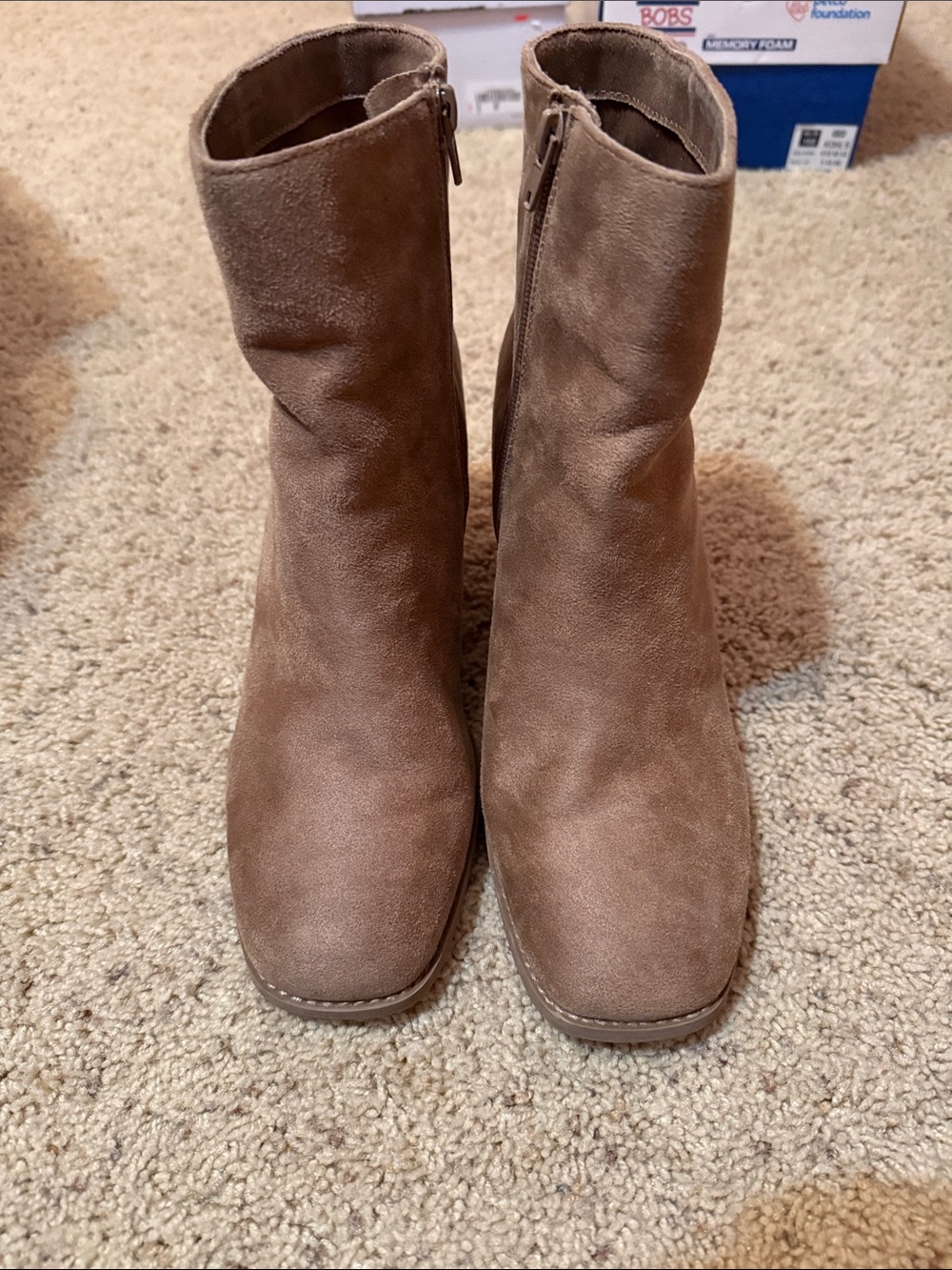 Women's Taupe Suede Ankle Boots